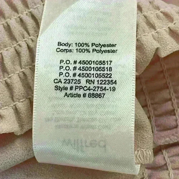 Aritzia Wilfred Reign Rose Quartz Smocked Long Sleeve Cottagecore Flowy Blouse L - Picture 9 of 9